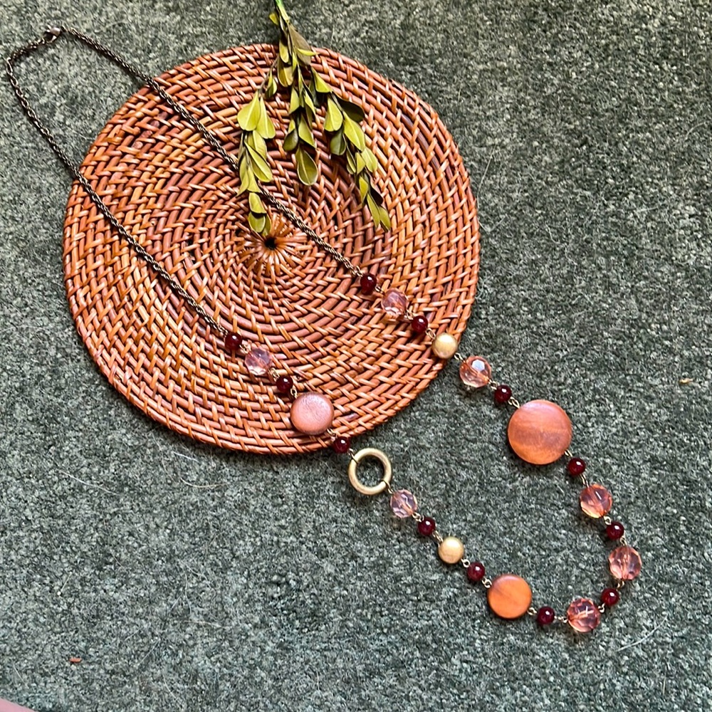 Boho Wood Bead Mecklace